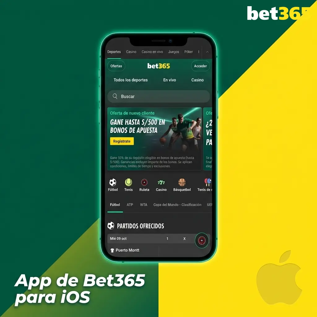 Pantalla de descarga de la app Bet365 para iOS en la App Store, compatible con iPhone y iPad con iOS 13.0 o superior.