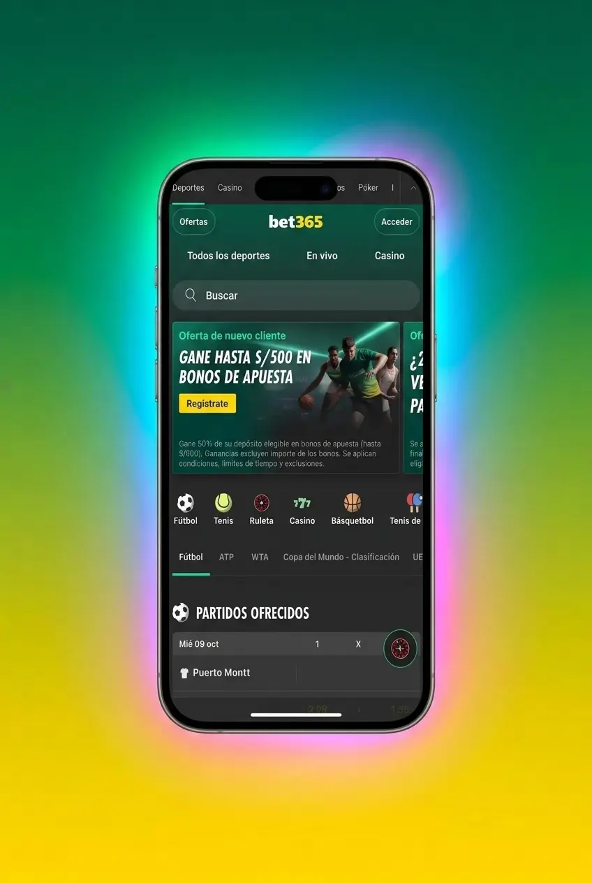 App de Bet365 para apuestas de baloncesto en móvil con mercados en vivo de NBA disponible en iOS y Android