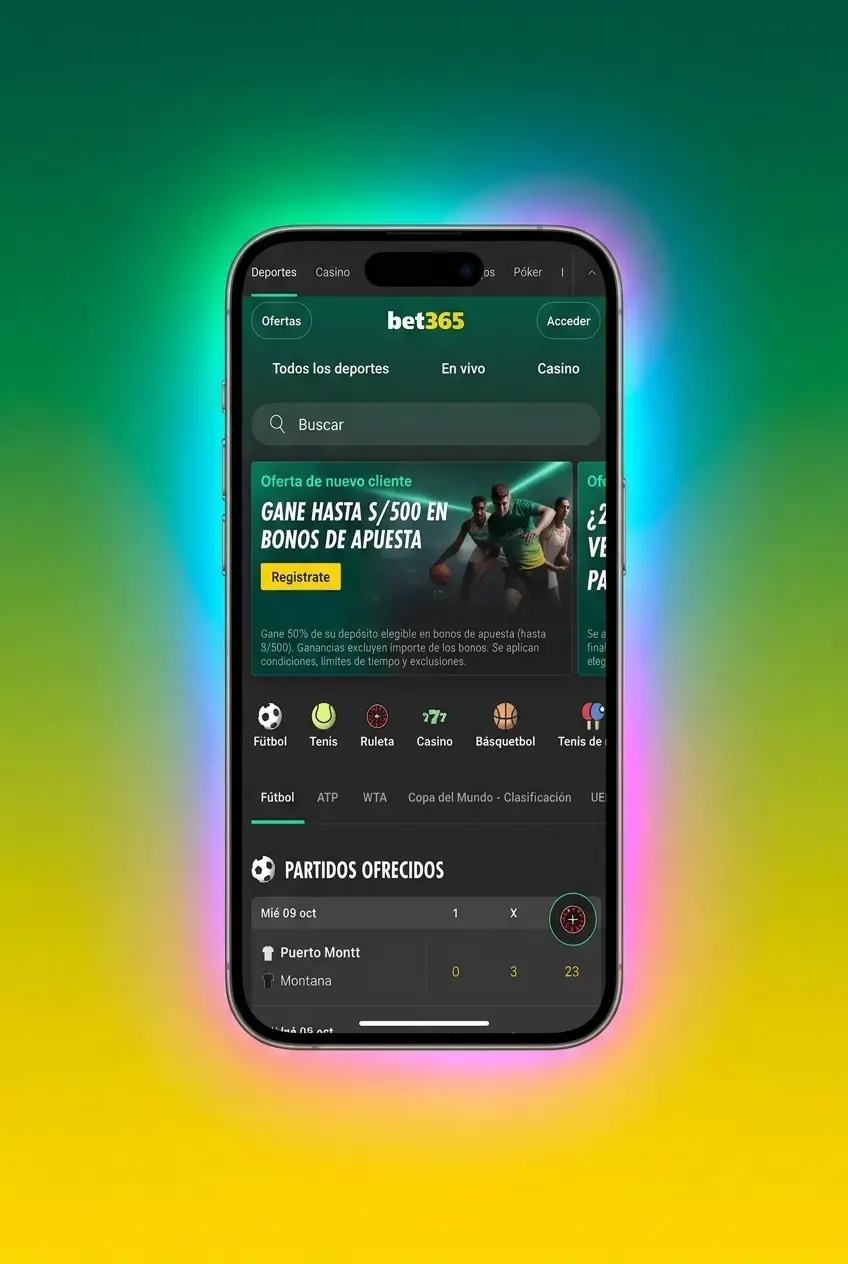 App móvil de Bet365 para apuestas de baloncesto en iOS y Android con mercados en vivo y cuotas NBA