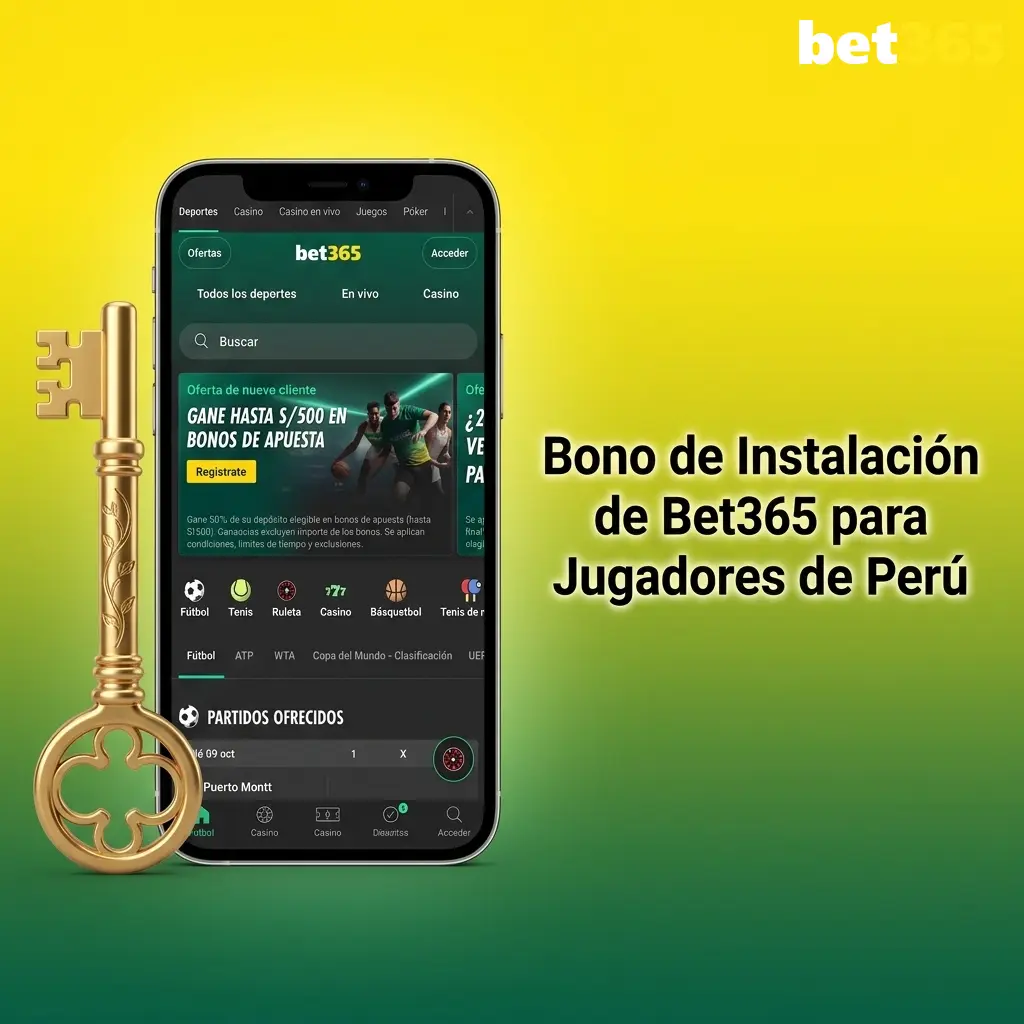 Bono de bienvenida Bet365 Perú: 100% hasta 500 PEN y 500 giros gratis con depósito mínimo de 20 PEN