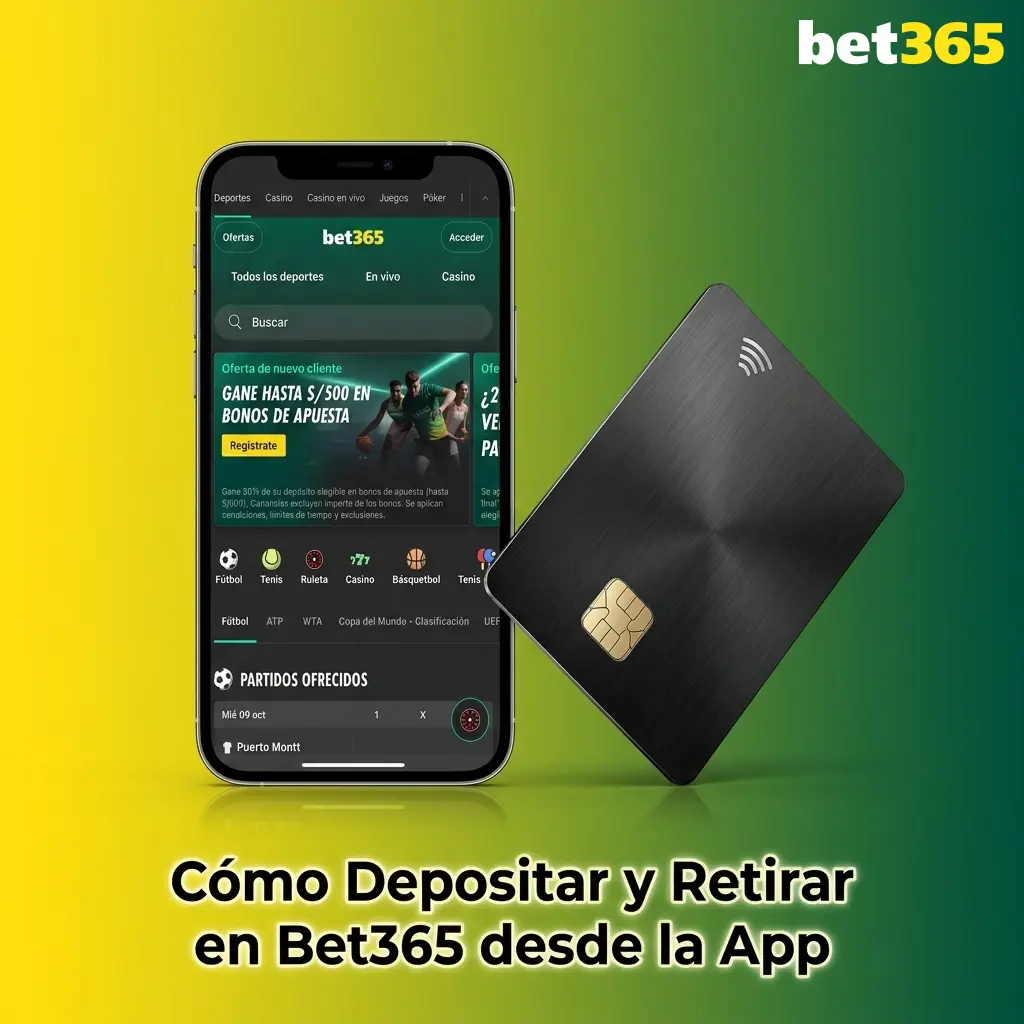 Guía para depositar y retirar dinero en Bet365 desde la app móvil en iOS y Android