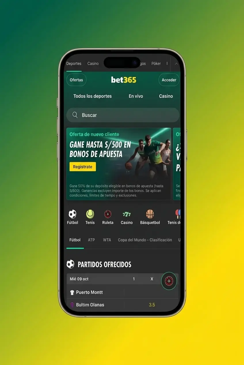 Guía paso a paso para reclamar bonos en Bet365 Perú: registro, depósito mínimo y activación de promociones
