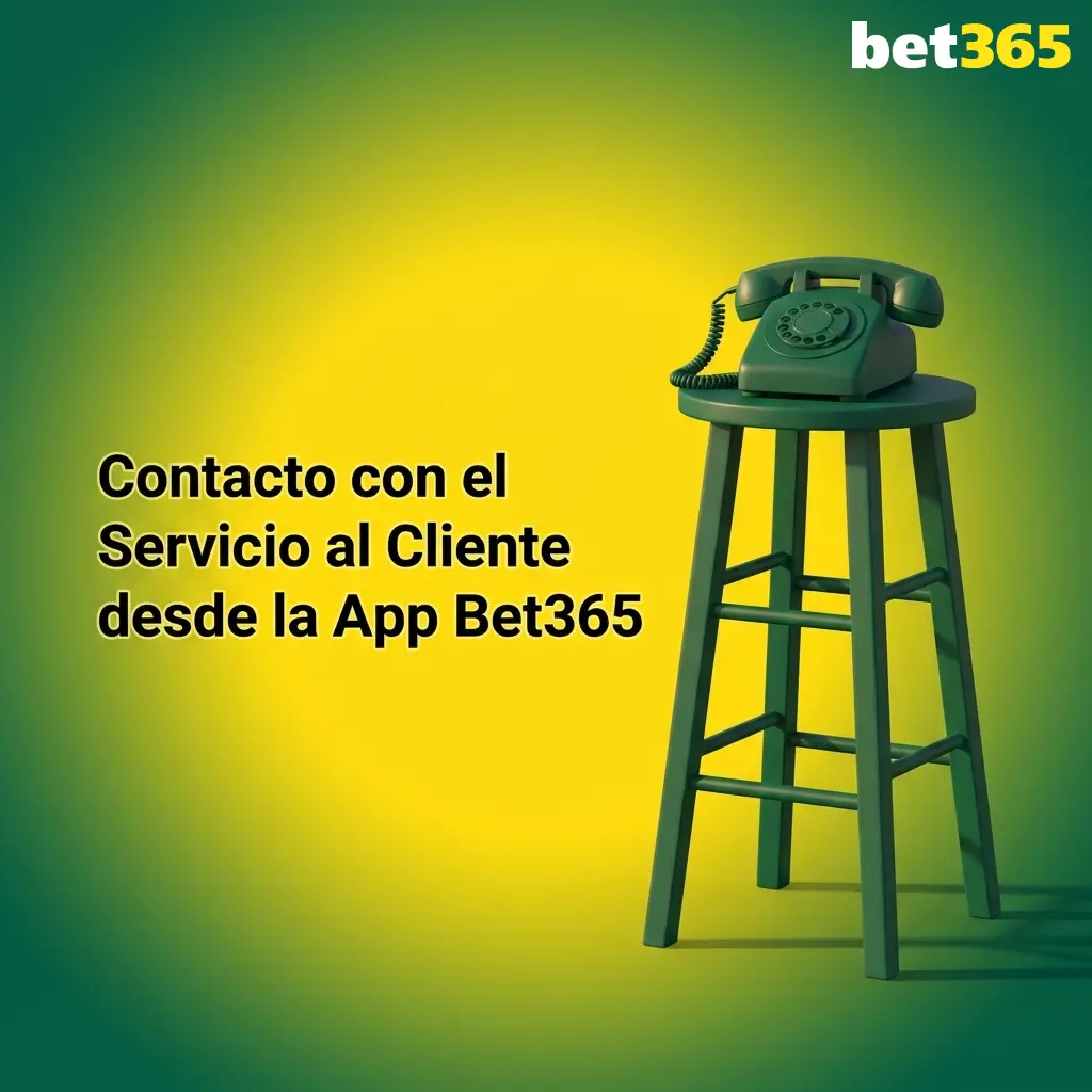 Pantalla de la app Bet365 mostrando opciones de contacto con servicio al cliente como chat en vivo y correo
