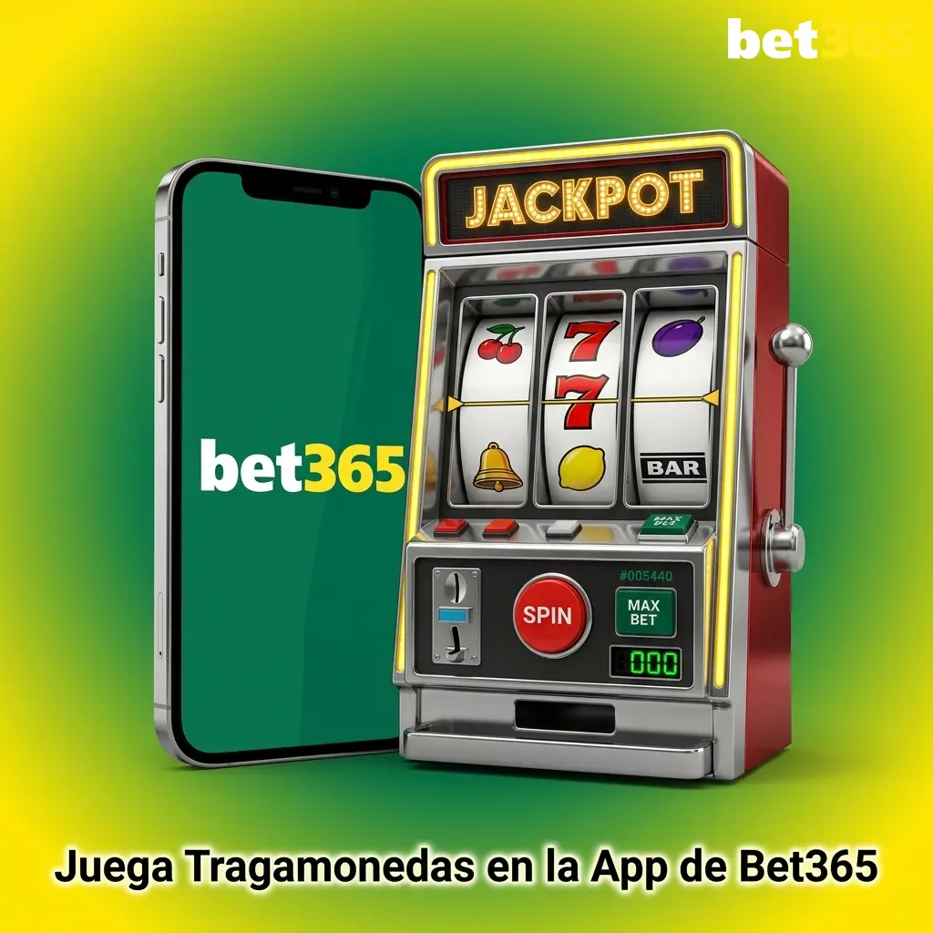 Jugador usando la app de Bet365 en móvil para acceder a tragamonedas con jackpots y modo demo en Perú